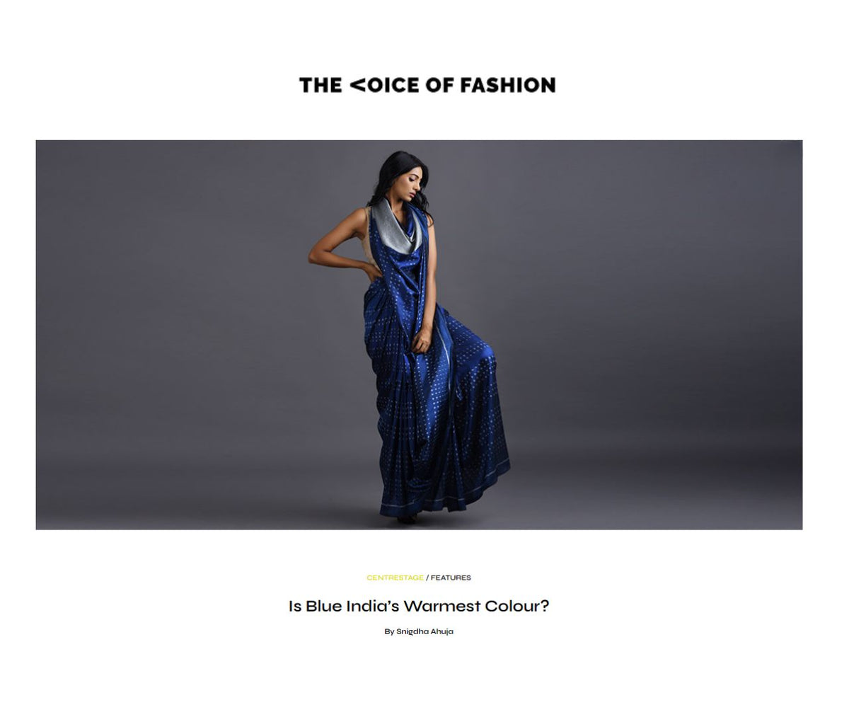 the voice of fashion banner for vriksh press