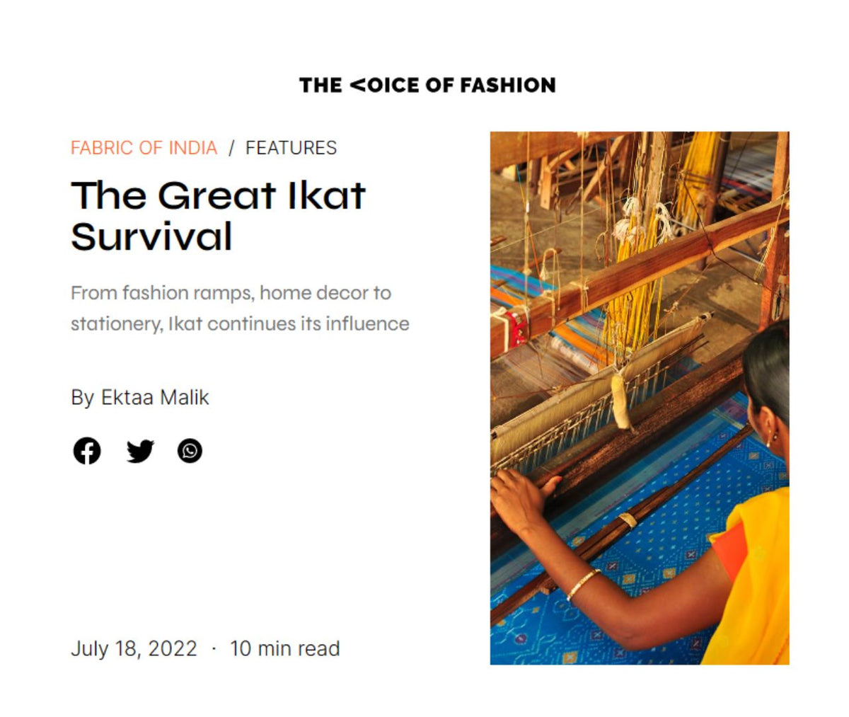 The Great Ikat Survival - The Voice Of Fashion
