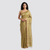 JHOOM Handwoven Tussar Silk Saree - Lemon green