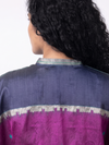 Handwoven Ikat Silk Shirt (Chaand ) Blue