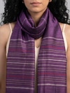 Tussar Silk Stole - Purple