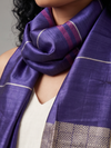 Tussar Silk Stole - Deep Violet