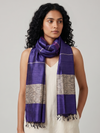 Tussar Silk Stole - Deep Violet