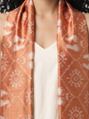 Ikat Silk Stole ND - Orange