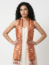 Ikat Silk Stole ND - Orange