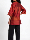 Handwoven ikat Silk Reversible Jacket Red