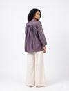 Handwoven Ikat Tussar Silk Tunic Burgundy