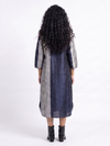 Handwoven Ikat Silk Kurta Dress Indigo