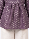 Handwoven Ikat Tussar Silk Tunic Burgundy