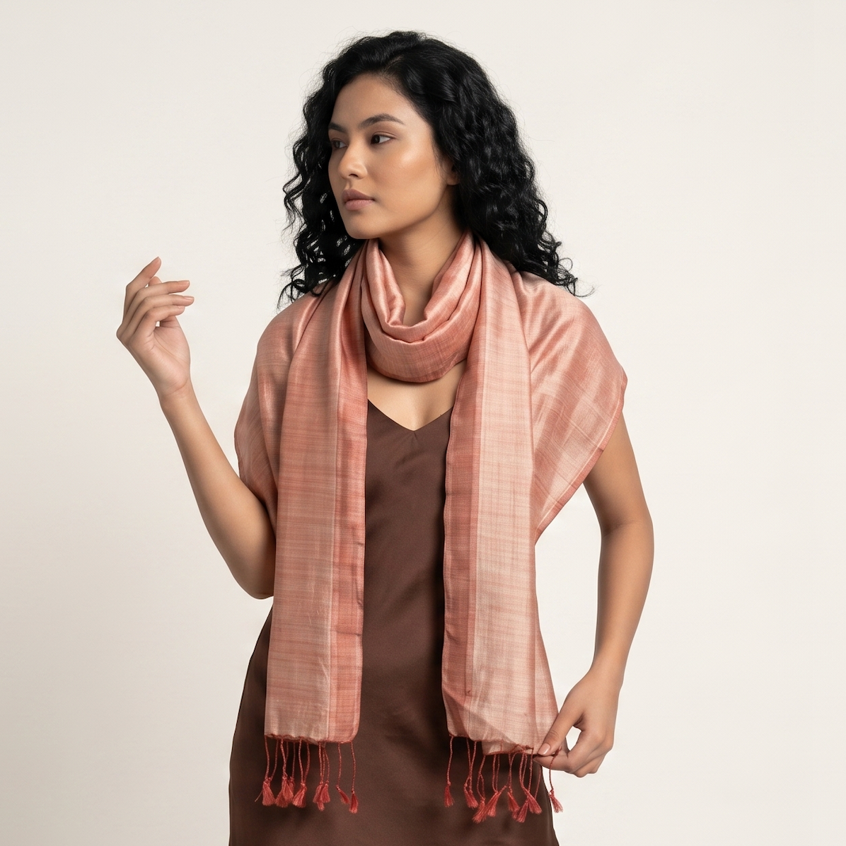 Ikat Silk Stole ND - Lac