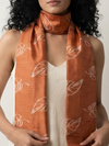 Ikat Silk Stole ND - Orange