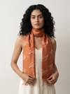 Ikat Silk Stole ND - Orange