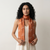 Ikat Silk Stole ND - Orange