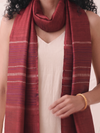 Tussar Silk Beej Stole - Red