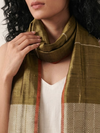 Tussar Silk Stole - Henna Green