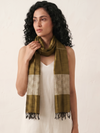 Tussar Silk Stole - Henna Green