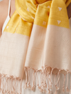 Ikat Silk Stole ND - Yellow