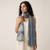 Ikat Silk Stole ND - Grey