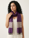 Tussar Silk Stole - Amethyst