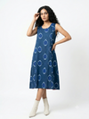 Handwoven Cotton Slip Dress Cerulean