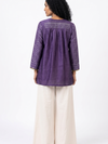 Handwoven Ikat Tussar Silk Tunic Purple