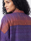 Handwoven Ikat Ahimsa Silk Shirt (Bijli) - Purple