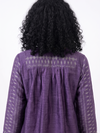 Handwoven Ikat Tussar Silk Tunic Purple