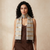 Ikat Silk Stole - Silver gold