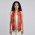 Ikat Silk Stole - Red Gold