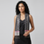 Ikat Silk Stole - Grey