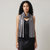 Ikat Silk Stole - Dark Grey