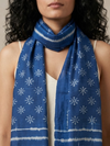 Ikat Silk Stole - Blue