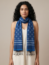 Ikat Silk Stole - Blue