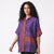 Handwoven Ikat Ahimsa Silk Shirt (Bijli) - Purple
