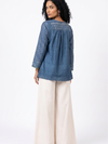 Handwoven Ikat Tussar Silk Tunic Blue