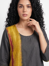 Handwoven Ikat Silk Kurta Dress Gold