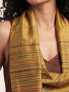 Tussar Silk Beej Stole - Mustard Yellow