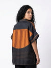 Handwoven Ikat Silk Shirt (black shunya)