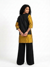 Handwoven ikat Silk Reversible Jacket Gold