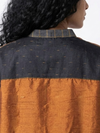 Handwoven Ikat Silk Shirt (black shunya)