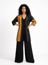 Handwoven ikat Silk Reversible Jacket Gold