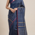 JHOOM Handwoven Tussar Silk Saree - Indigo