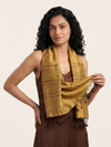 Tussar Silk Beej Stole - Mustard Yellow
