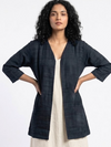 Handwoven ikat Silk Reversible Jacket Gold