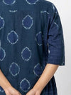 Handwoven Cotton Gathered Dress Cerulean