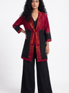 Handwoven ikat Silk Reversible Jacket Red