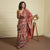DABU TREE OF LIFE Peacock motif Tussar Silk Sari - French Pink
