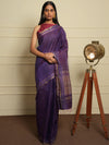 MACHLI (FISH) Handwoven Tussar Silk Saree - Orchid Purple