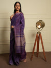 MACHLI (FISH) Handwoven Tussar Silk Saree - Orchid Purple