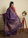 MACHLI (FISH) Handwoven Tussar Silk Saree - Orchid Purple